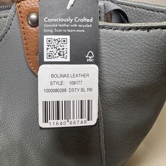 NWT The Sak Bolinas Leather Satchel in Dusty Blue $239 MSRP Everyday Tote - Picture 9 of 9